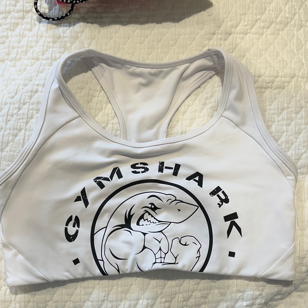 Gymshark White Racerback Bra